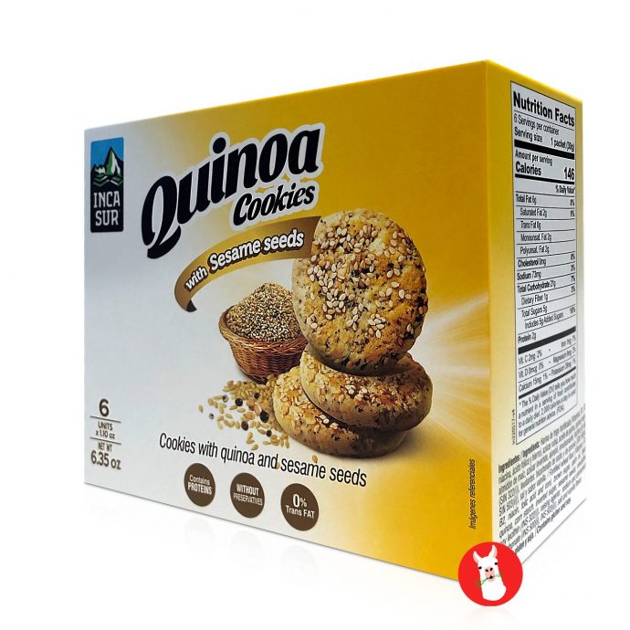 Inca Sur Quinoa Cookie With Sesame Seeds