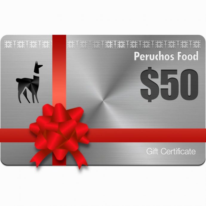peruchos food $50 gift certificate