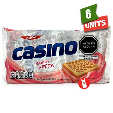 Victoria Casino Galletas con Crema Sabor Fresa