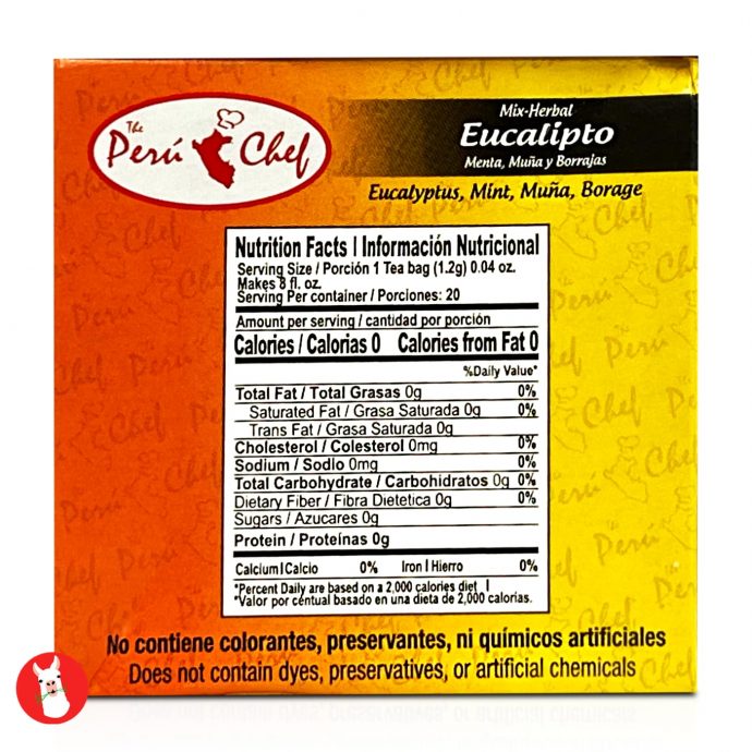 Peruchef Te Mix-herbal Eucalipto, Menta, Muña y Borraja 20 Sobres - Image 2