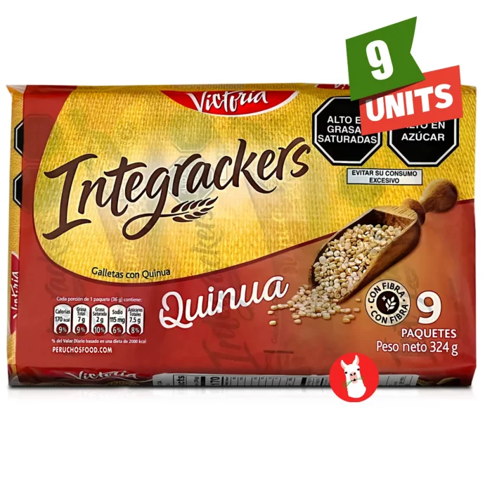 Victoria Integrackers Quinoa Cookies 9 Units