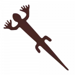 nazca lizard logo brown
