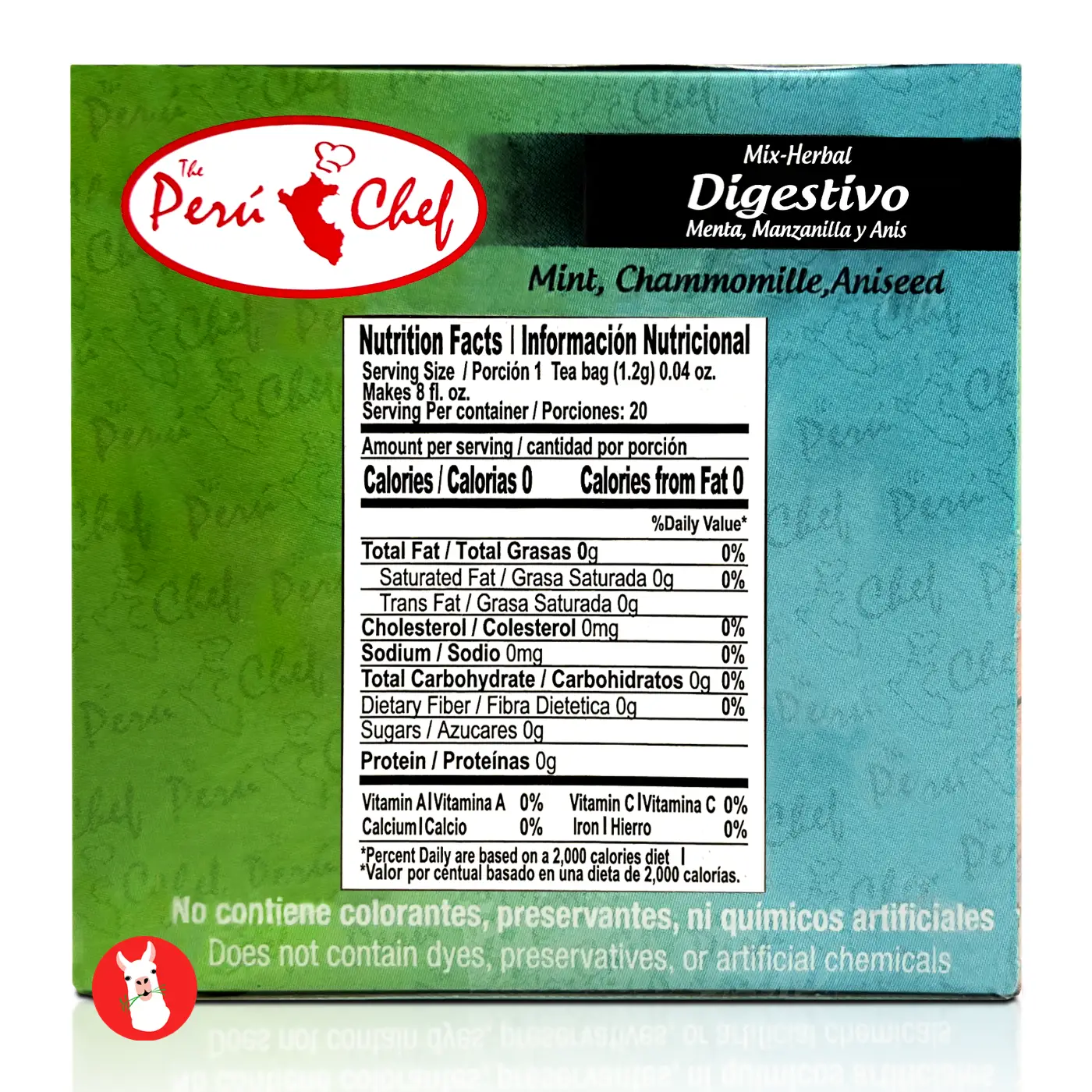 Peruchef Te Digestive Mix Herbal facts