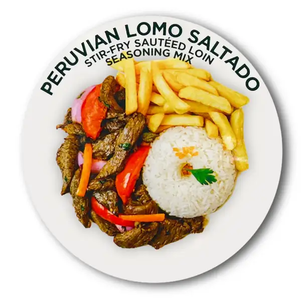 Peruvian Lomo saltado in plate