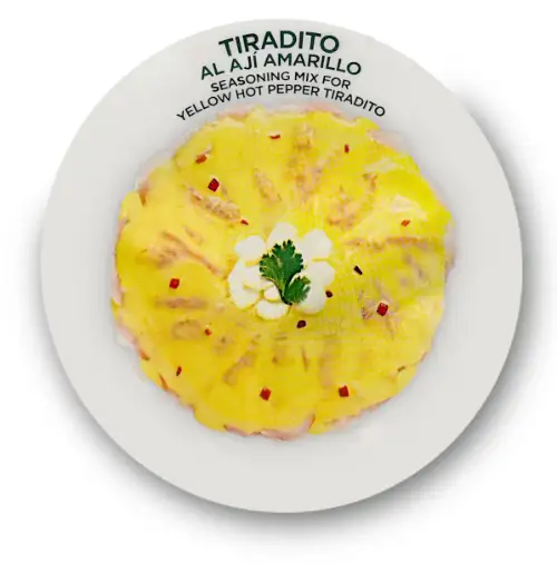 Peruvian tiradito in plate